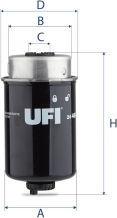 UFI 24.464.00 — Filtr paliwa