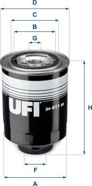 UFI 24.411.00 — Filtr paliwa