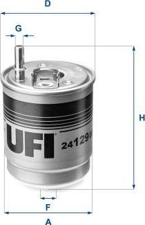 UFI 24.129.00 — Filtr paliwa
