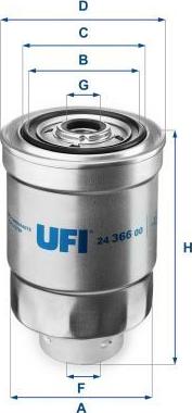 UFI 24.366.00 — Filtr paliwa