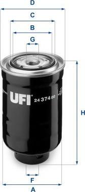 UFI 24.374.00 — Filtr paliwa