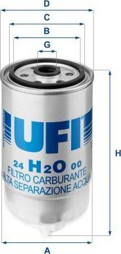 UFI 24.H2O.00 — Filtr paliwa