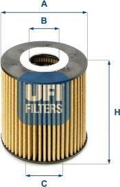 UFI 25.052.00 — Filtr oleju