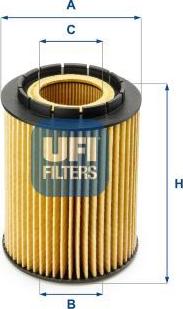 UFI 25.010.00 — Filtr oleju