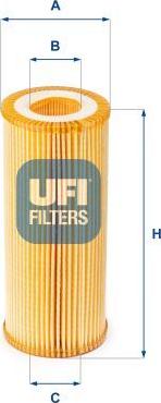 UFI 25.080.00 — Filtr oleju