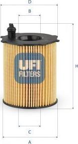 UFI 25.037.00 — Filtr oleju