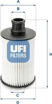 UFI 25.073.02 — Filtr oleju