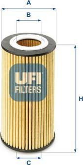 UFI 25.154.00 — Filtr oleju
