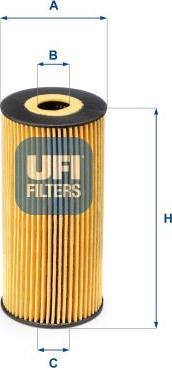 UFI 25.166.00 — Filtr oleju