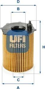 UFI 25.187.00 — Filtr oleju