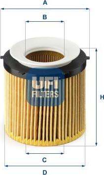 UFI 25.179.00 — Filtr oleju