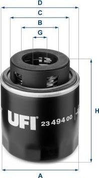 UFI 23.494.00 — Filtr oleju