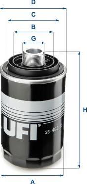 UFI 23.493.00 — Filtr oleju