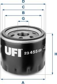 UFI 23.455.00 — Filtr oleju