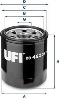 UFI 23.452.00 — Filtr oleju