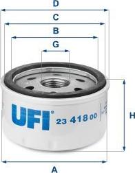 UFI 23.418.00 — Filtr oleju