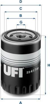 UFI 23.417.00 — Filtr oleju