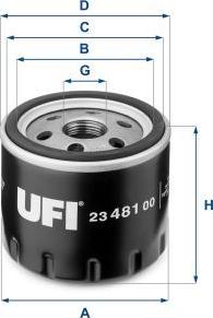 UFI 23.481.00 — Filtr oleju