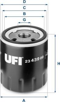 UFI 23.439.00 — Filtr oleju