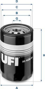 UFI 23.436.00 — Filtr oleju