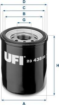 UFI 23.438.00 — Filtr oleju
