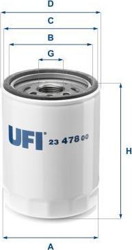 UFI 23.478.00 — Filtr oleju