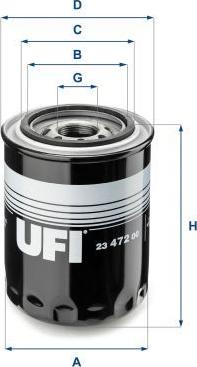 UFI 23.472.00 — Filtr oleju