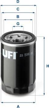UFI 23.596.00 - Filtr oleju