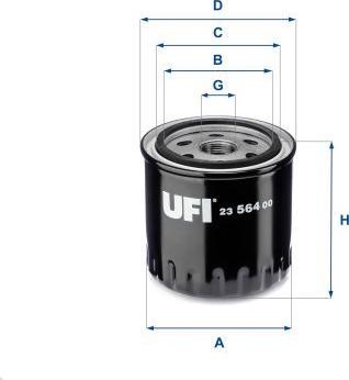 UFI 23.564.00 — Filtr oleju