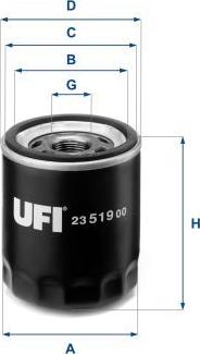 UFI 23.519.00 — Filtr oleju