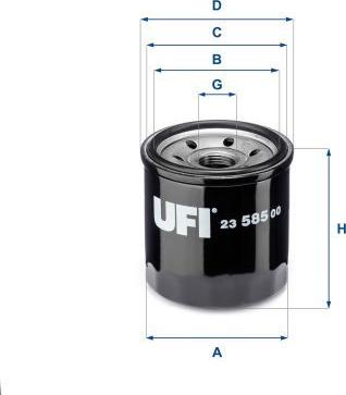 UFI 23.585.00 — Filtr oleju
