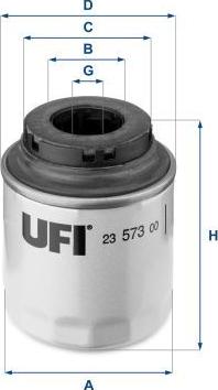 UFI 23.573.00 — Filtr oleju