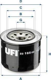 UFI 23.165.00 - FILTR OLEJU