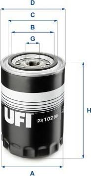 UFI 23.102.00 — Filtr oleju
