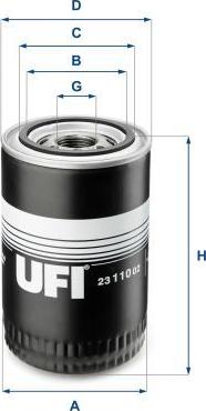 UFI 23.110.02 — Filtr oleju