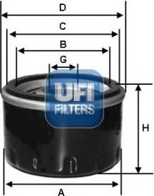 UFI 23.213.00 — Filtr oleju