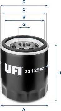 UFI 23.129.02 — Filtr oleju