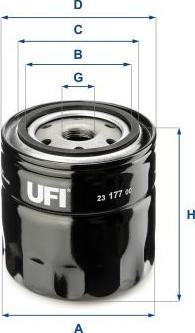 UFI 23.177.00 — Filtr oleju