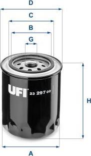 UFI 23.297.00 — Filtr oleju