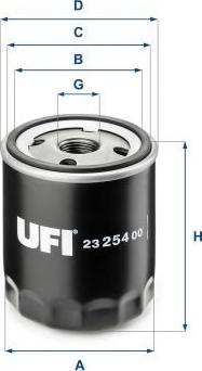 UFI 23.254.00 — Filtr oleju