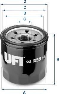 UFI 23.255.00 — Filtr oleju