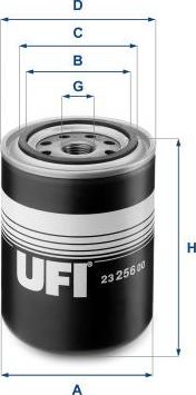 UFI 23.256.00 — Filtr oleju