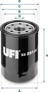 UFI 23.251.00 — Filtr oleju