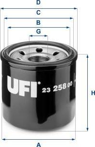 UFI 23.258.00 — Filtr oleju