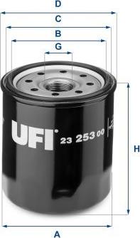 UFI 23.253.00 — Filtr oleju