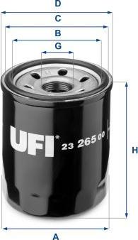 UFI 23.265.00 — Filtr oleju