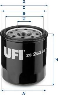 UFI 23.263.00 — Filtr oleju