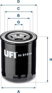 UFI 23.210.00 — Filtr oleju