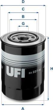 UFI 23.237.00 — Filtr oleju