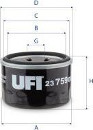 UFI 23.759.00 — Filtr oleju